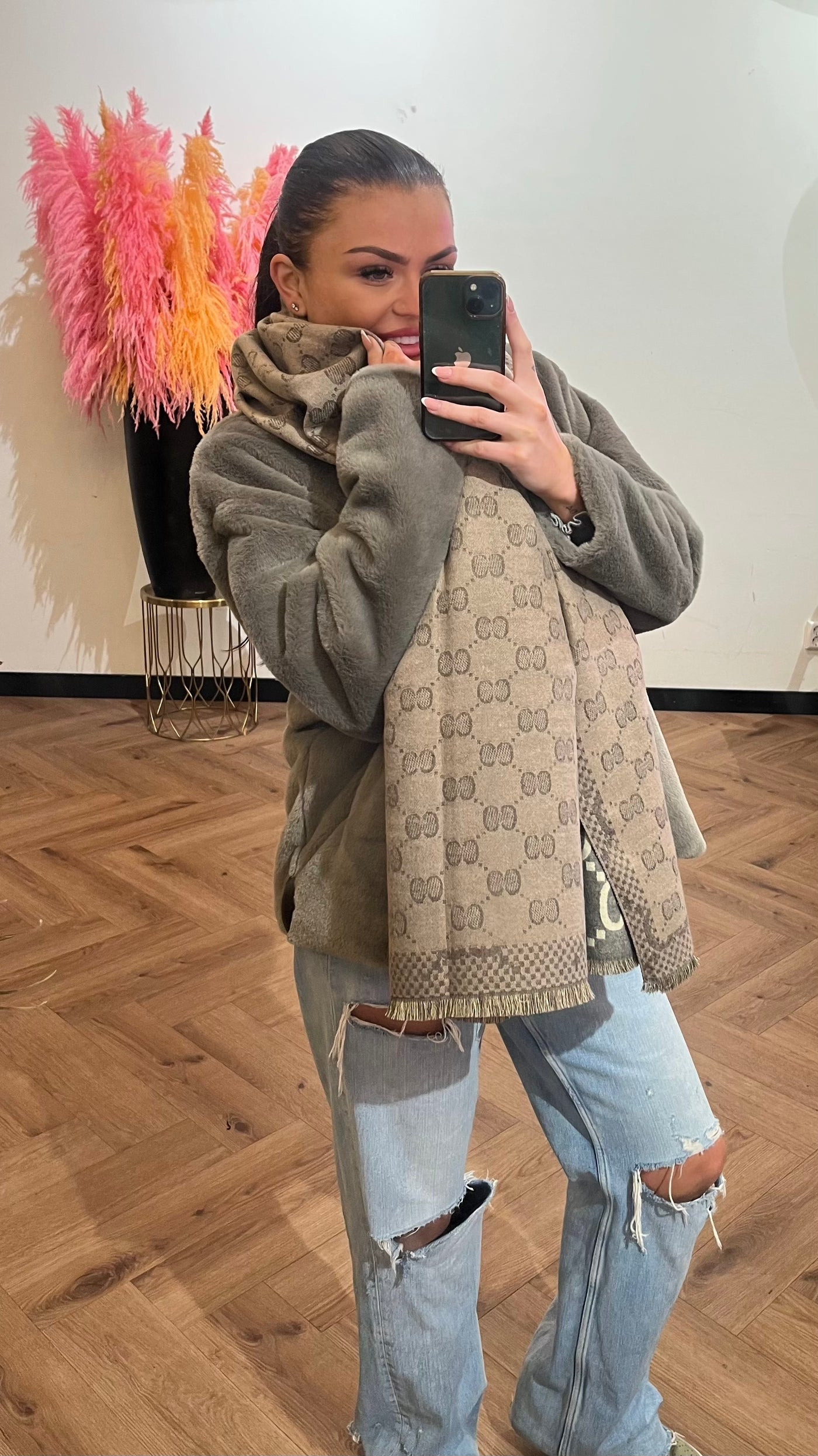DELUXE FAKE FUR JAS GREY