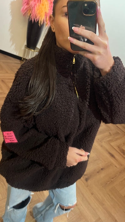 COMFY TEDDY SWEATER BROWN