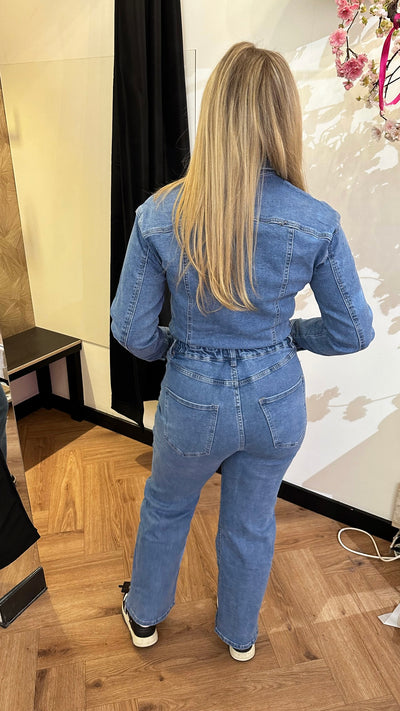 DENIM JUMPSUIT MEGA STRETCH