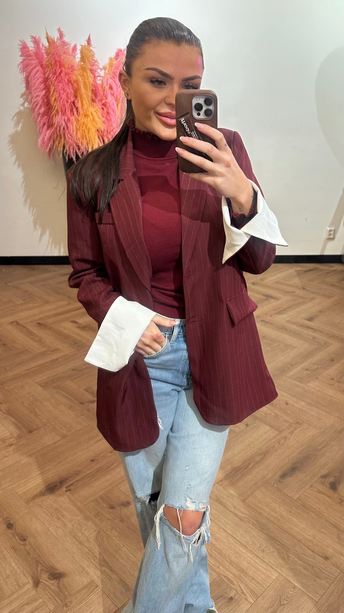 NAYOMI BLAZER BORDEAUX