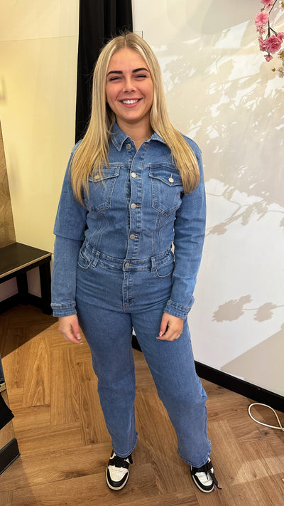 DENIM JUMPSUIT MEGA STRETCH