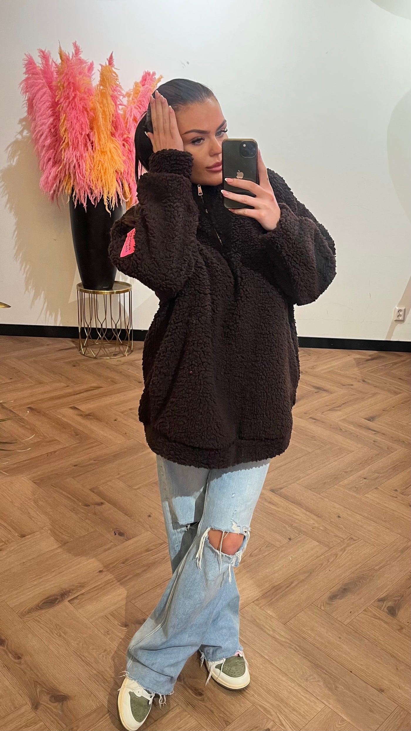 COMFY TEDDY SWEATER BROWN