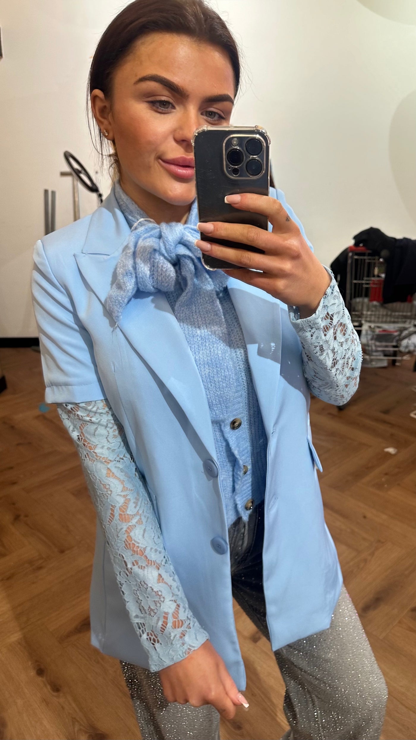 PASCAL LACE BLAZER BLUE